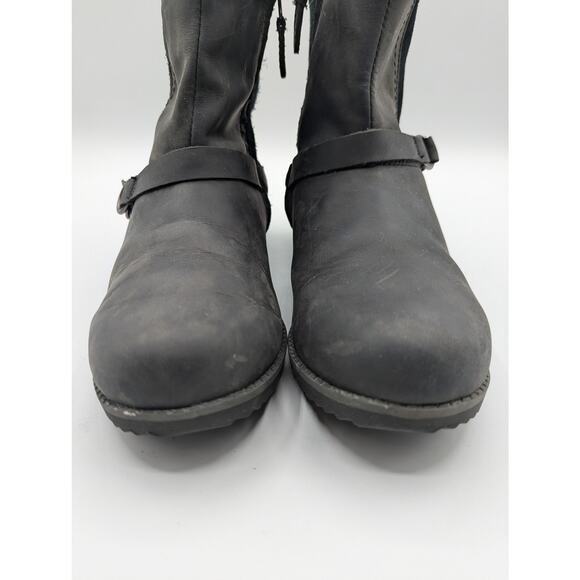 Eddie Bauer | Covey 2.0 Winter Ankle Boots Brown Leather Side Zip | US 9 - Picture 3 of 11